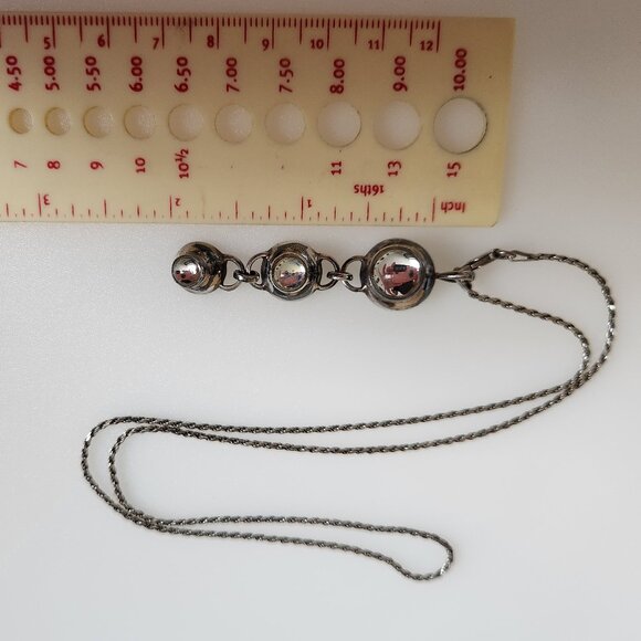 VINTAGE SIGNED “SOUL TO SILVER” 925 BIG PENDANT WITH CABOCHONS. - Picture 7 of 9